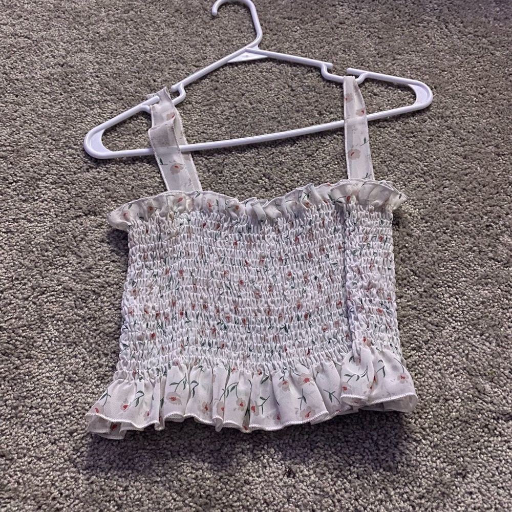 Romwe white crop tanktop